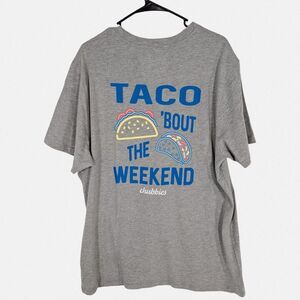 Chubbies T-shirt XL‎ Pocket Taco Bout A Weekend Gray Graphic